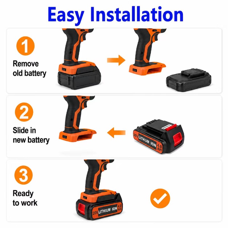 for 3/4/6/8Ah Long Runtime BL2 - Black+Decker Tool 20V Max review and price