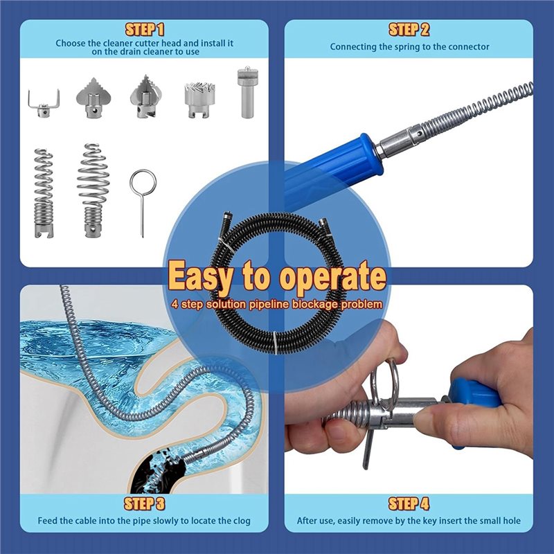 DT17 Plumbing Snake Tool Flexi - Drain Snake Flexible review and price