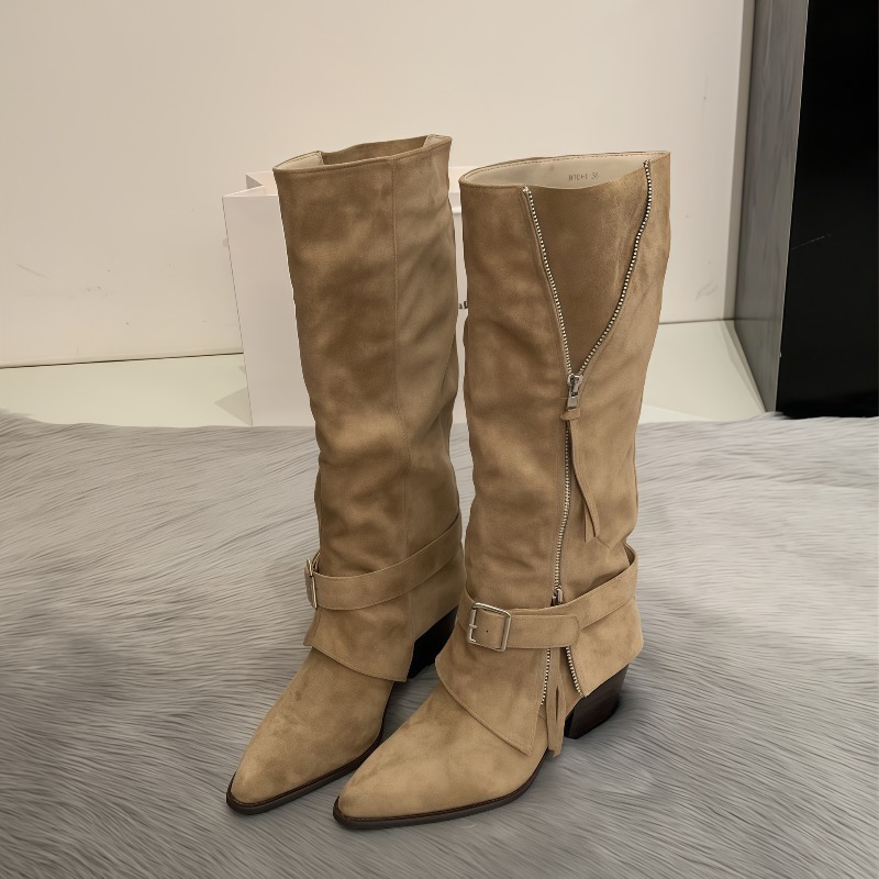 Women's Boots Vintage Suede Le - Pipe Bending Spring review and price