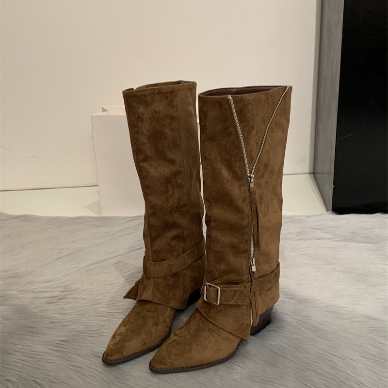 Women's Boots Vintage Suede Le - Pipe Bending Spring review and price